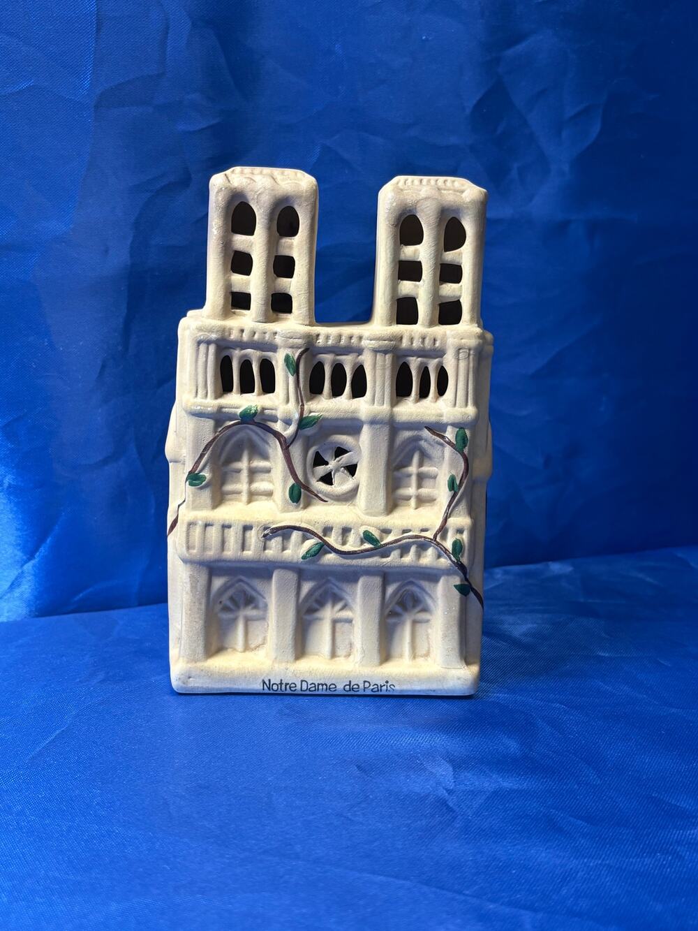 Bisque Ceramic Miniature Vintage Building Notre Dame De Paris